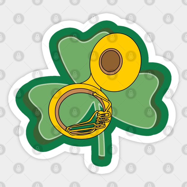 Shamrock Tuba Sticker by Barthol Graphics